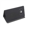 Folding wireless charging mouse pad set showing cloth surface with separate wireless mouse and compact folded size