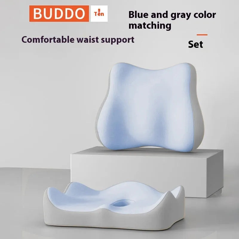 Memory foam office seat cushion for waist and tail vertebra support in various colour options