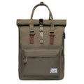 Men's casual backpack in black, dark grey, or green with laptop pocket and zipper compartment