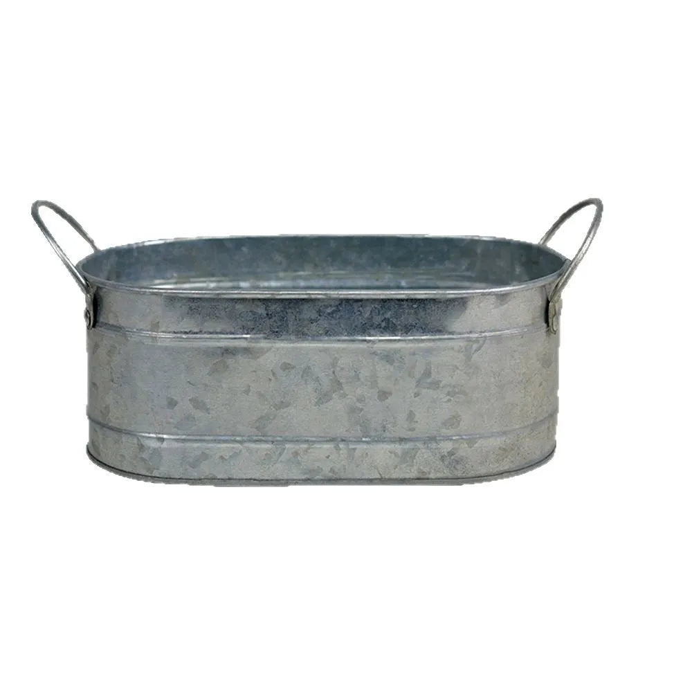 Iron sheet desktop flowerpot for succulents with corrosion-resistant metal construction