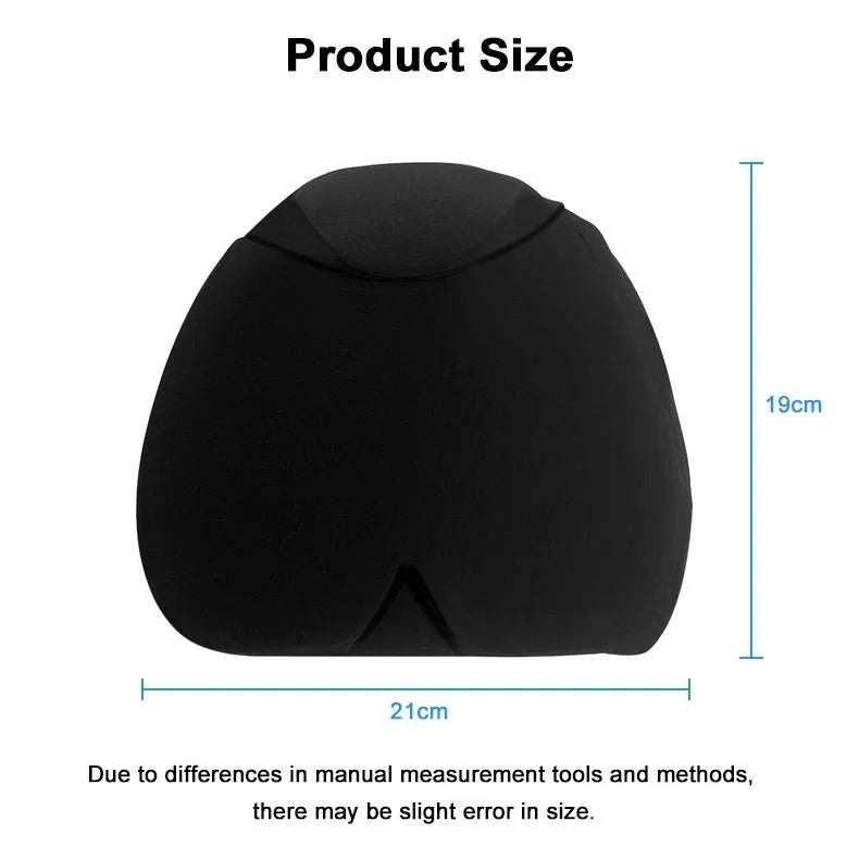 Solid colour fully enclosed cold compress cap for headache relief shown in black, pink, and dark blue options.