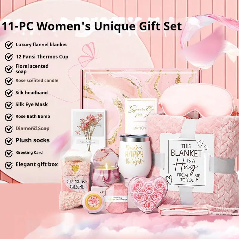 Aromatherapy candle soap bath gift set in modern simplicity plastic packaging