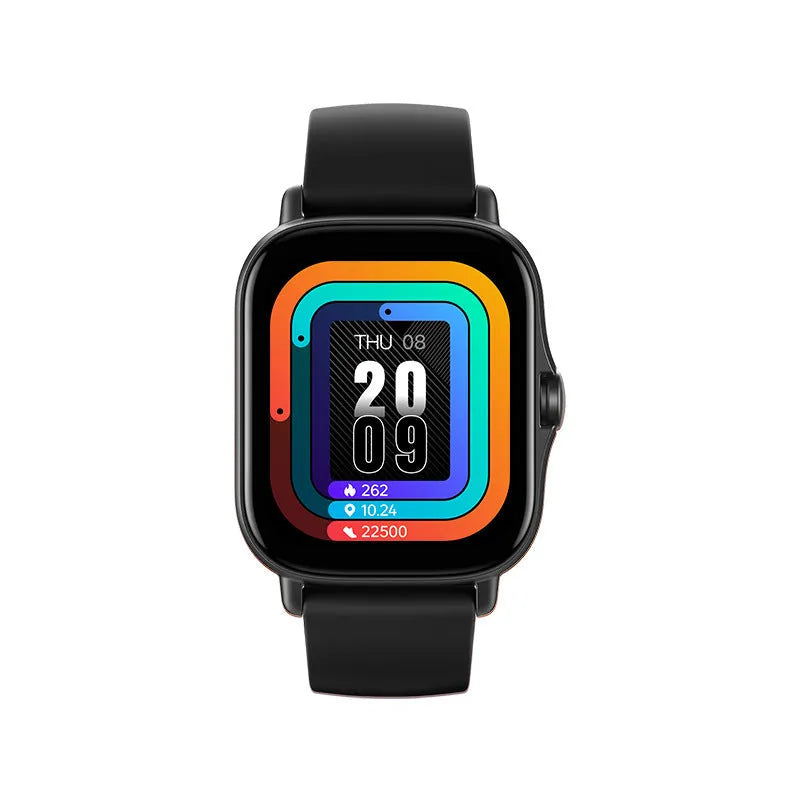 GT20 smart watch with alloy case and silicone band showing heart rate monitoring display