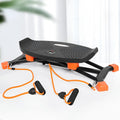 Black JS101A mini fitness skiing machine with elastic hand strap for home cardio.