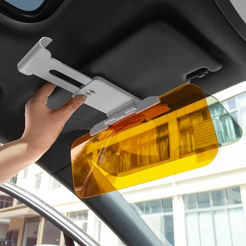 Anti-glare car sun visor goggles with telescopic stretch fitting and acrylic lenses