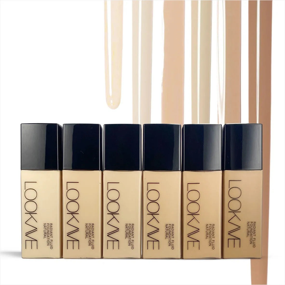 LOOKAVE matte liquid foundation bottle in Ivory White shade with 21c net content