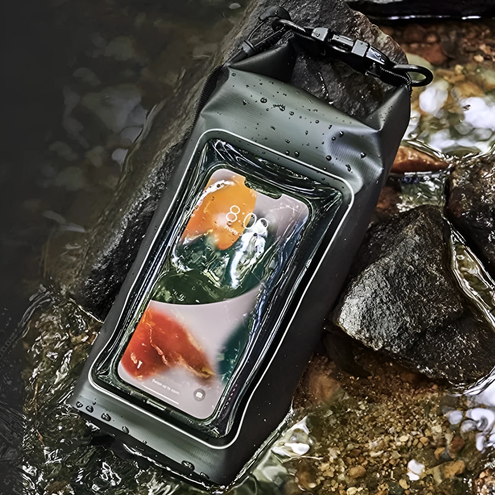 Waterproof crossbody phone bag for swimming and outdoor use in various colours