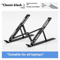 N3 aluminium alloy folding laptop stand in silver finish supporting a laptop