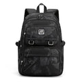 Girls' large nylon school backpack in a choice of colours and patterns like geometric graffiti.