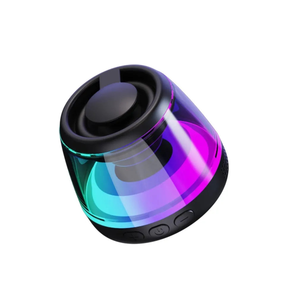 Portable magnetic Bluetooth speaker with ambience light in black or white colour