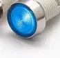 10mm stainless steel edge plastic indicator light with wire terminals and flat metal base