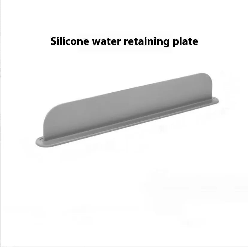 Thick silicone sink water blocking plate in grey blue or black measuring 52x5x85mm