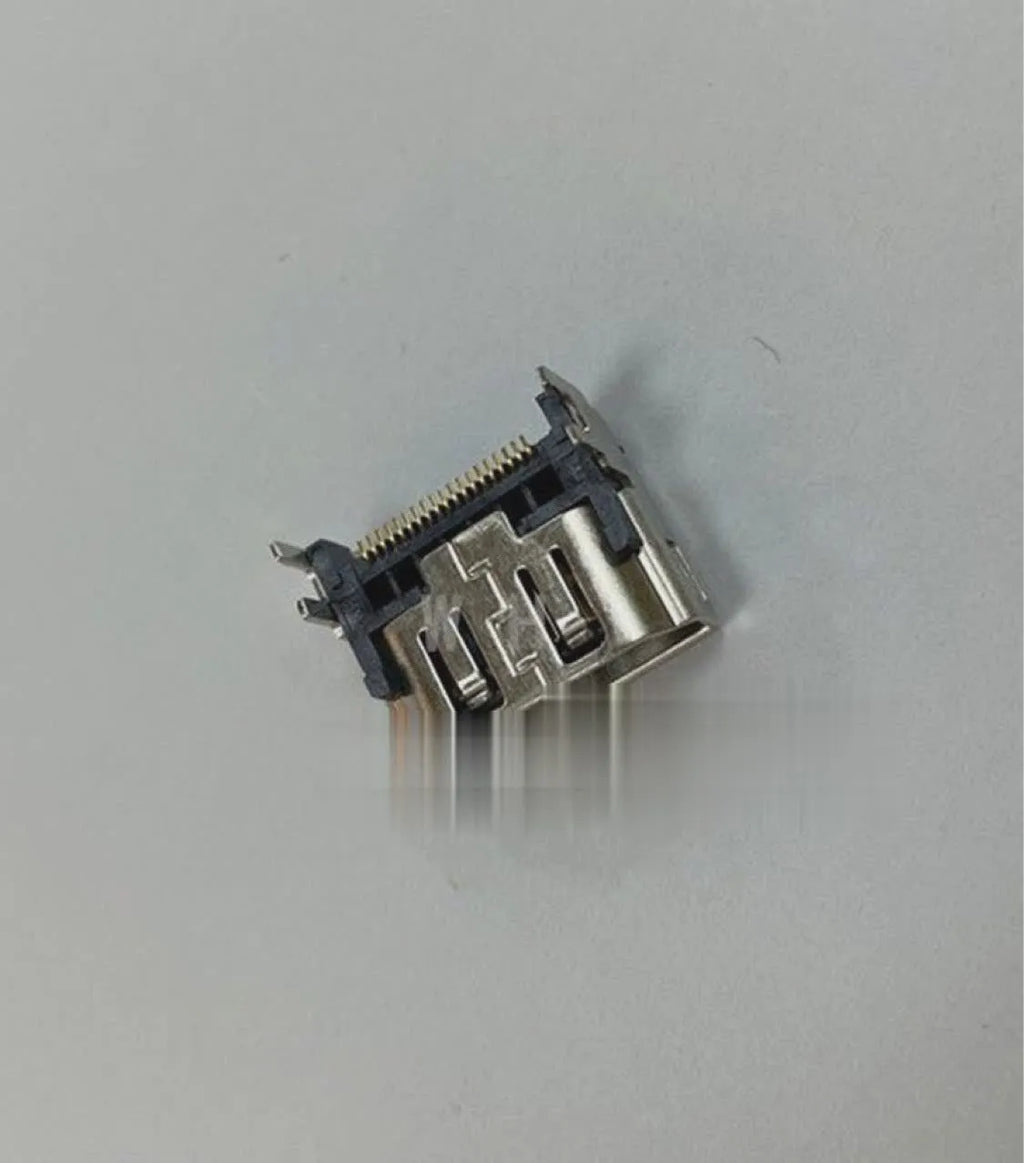 Silver metal HDMI interface socket for gaming console repair and port replacement