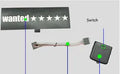 Electro-luminescent window sticker kit with driver unit and white glow, 0.5mm thickness.