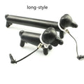 Black dog-shaped touch screen stylus showing dual-length design and phone holder function