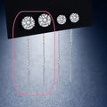 Sterling silver threader earrings with pearl, zircon, or geometric dangle designs and alloy ear wire.