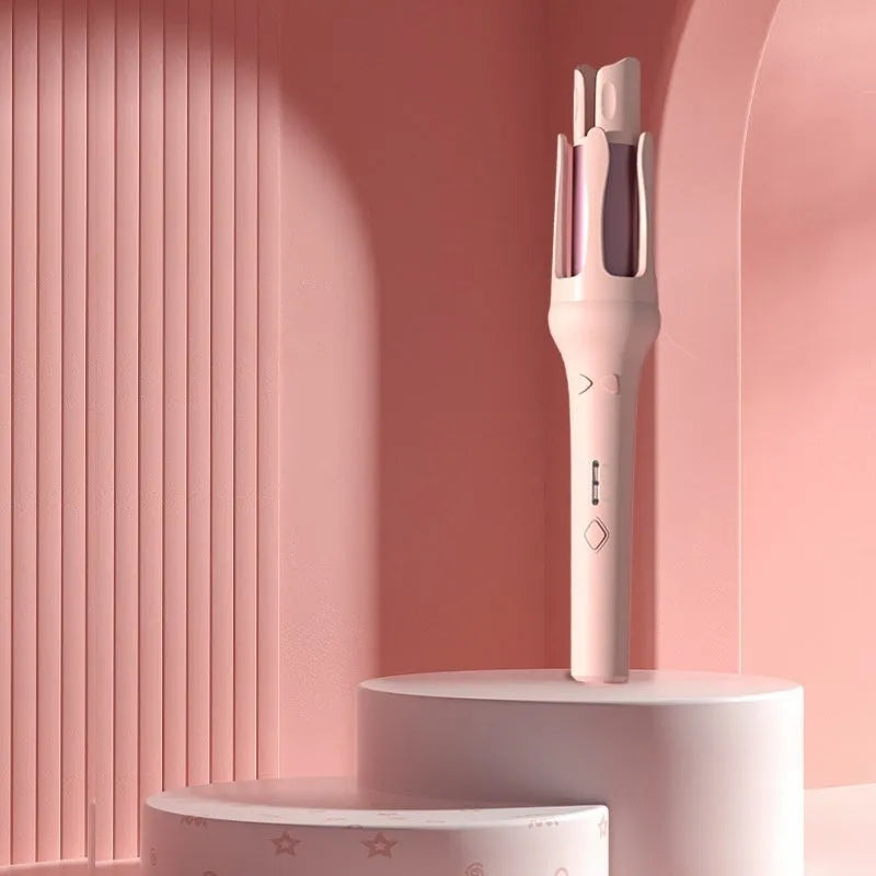 Automatic hair curler with 32mm curling barrel in white or chigo colour options
