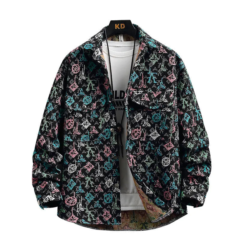 Casual lapel shirt coat with long sleeves and straight hem in multiple colour options