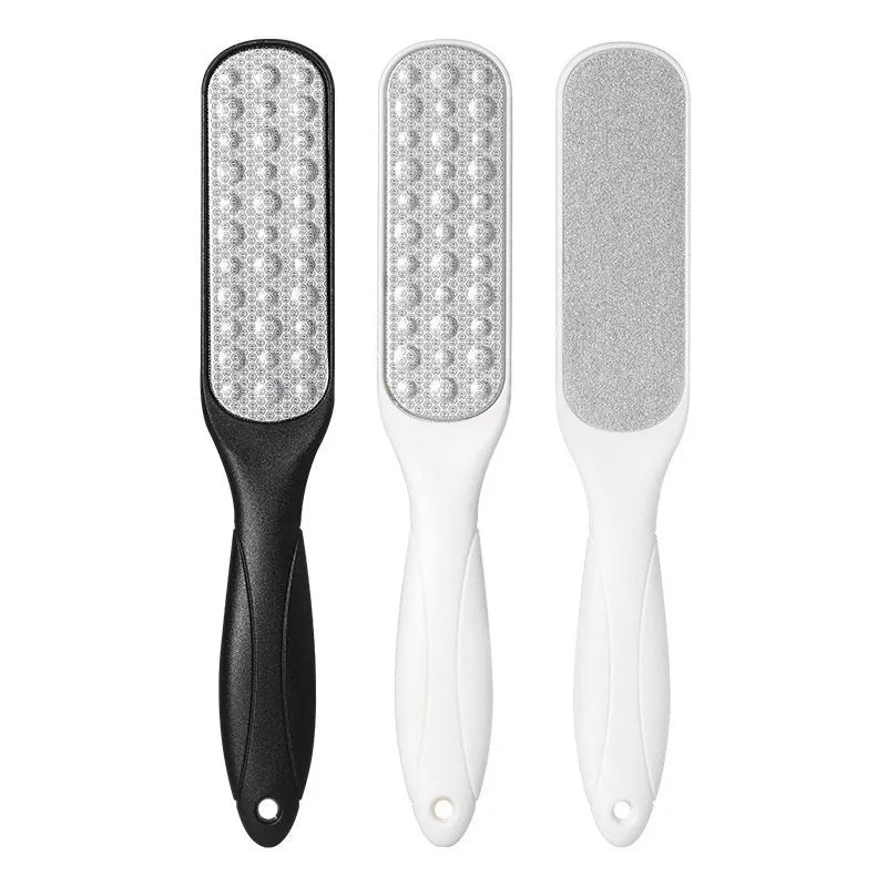 Double-sided stainless steel foot grinder tool with sandpaper file and grinder unit