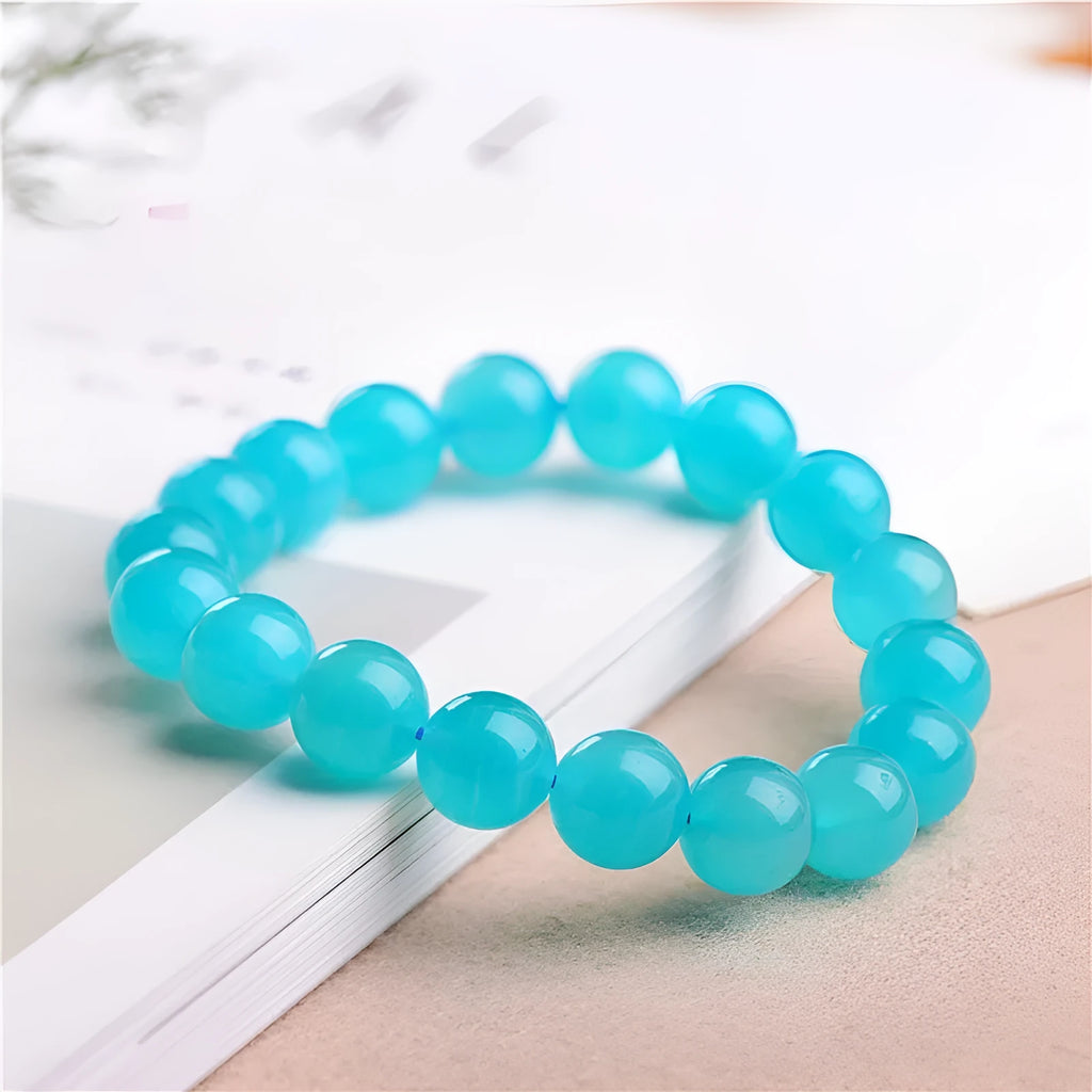 Polished natural Amazonite scattered beads in ice colours for bracelet making and jewellery design.