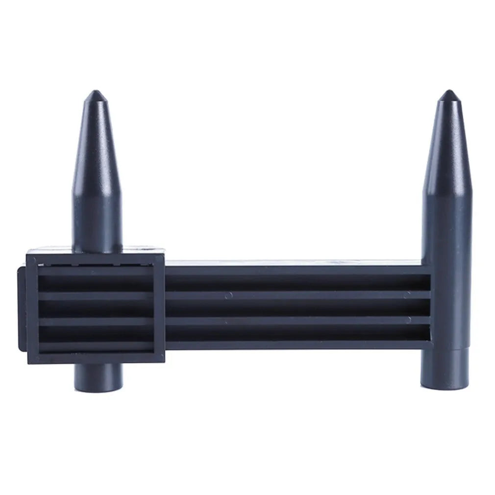 Electronic digital caliper hole distance measuring tool with digital display showing measurement