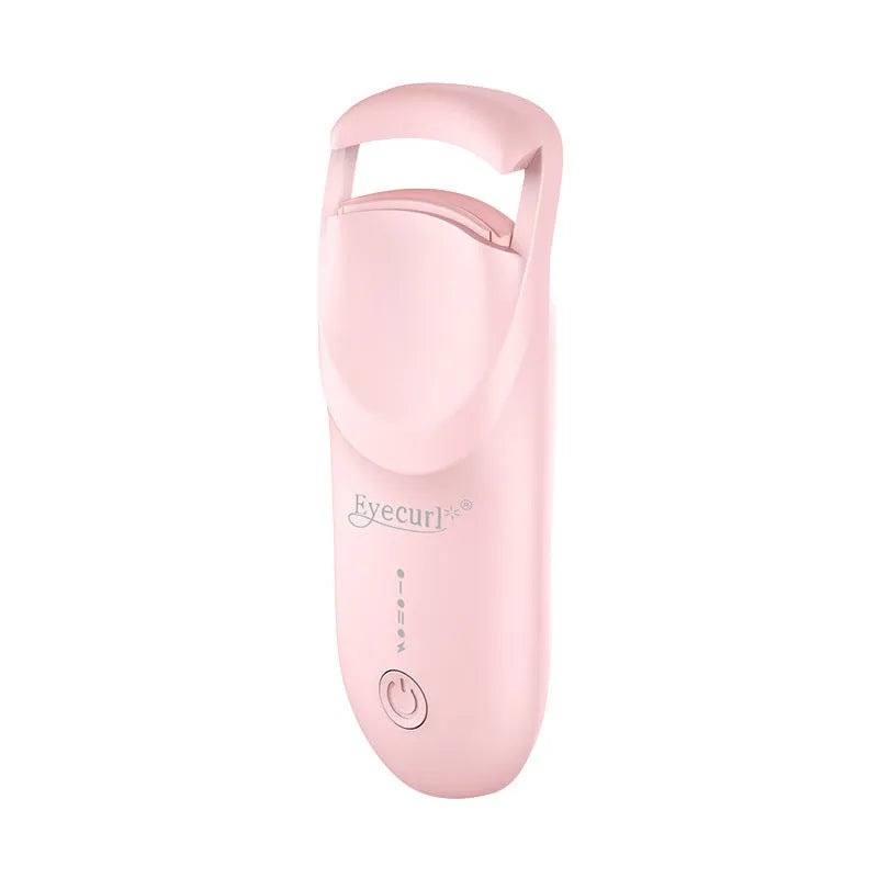 Electric heating eyelash curler with ceramic element in vanilla apricot colour with LED indicator light