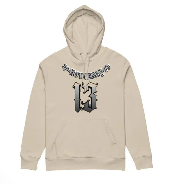 Hooded fleece-lined pullover sweater in loose fit for team uniforms