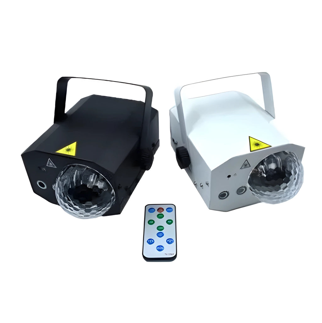 Black LED laser magic fan stage lighting equipment with dual projection effect for KTV bars and parties