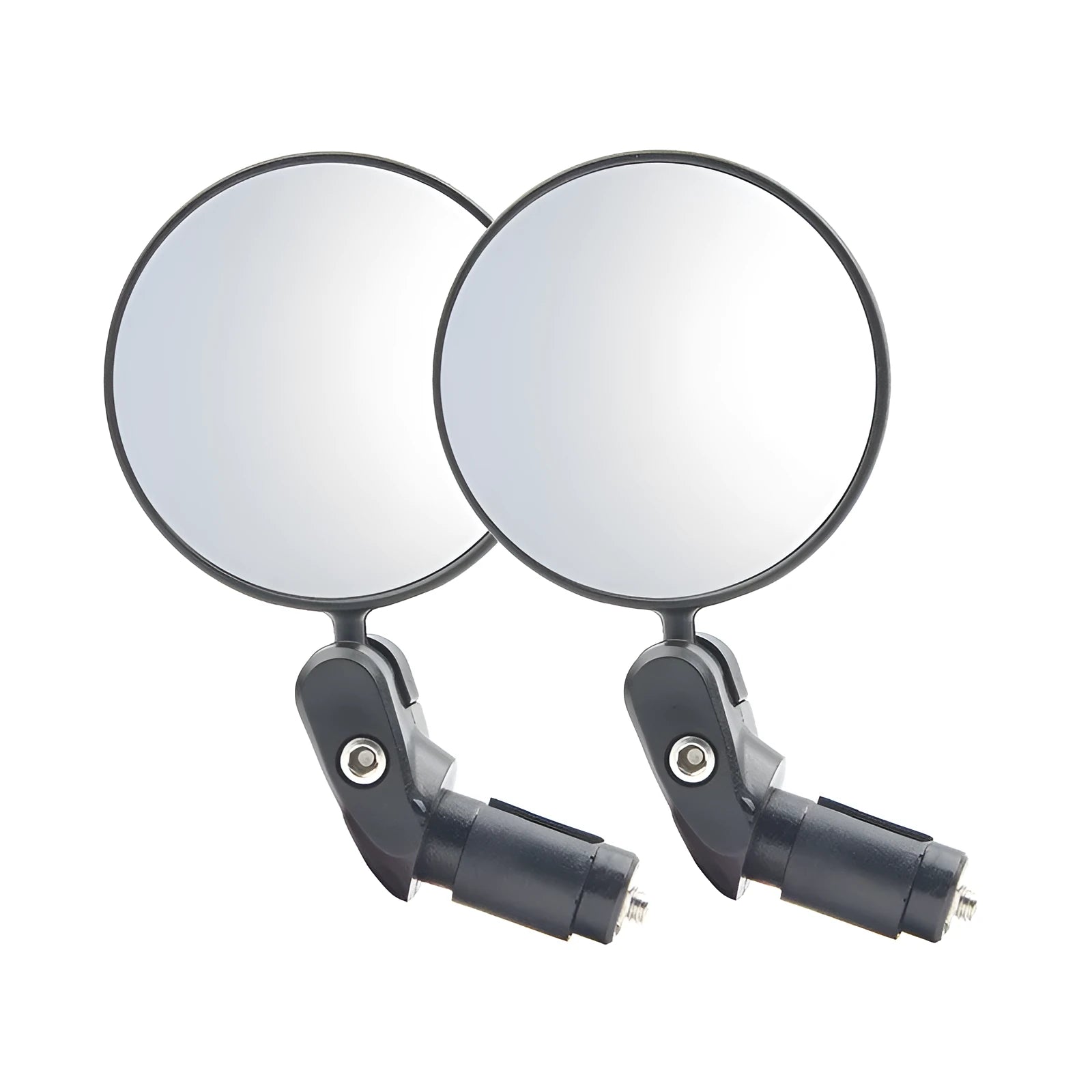 Black convex rearview mirror on a 14cm adjustable stem for vehicle blind spot monitoring.
