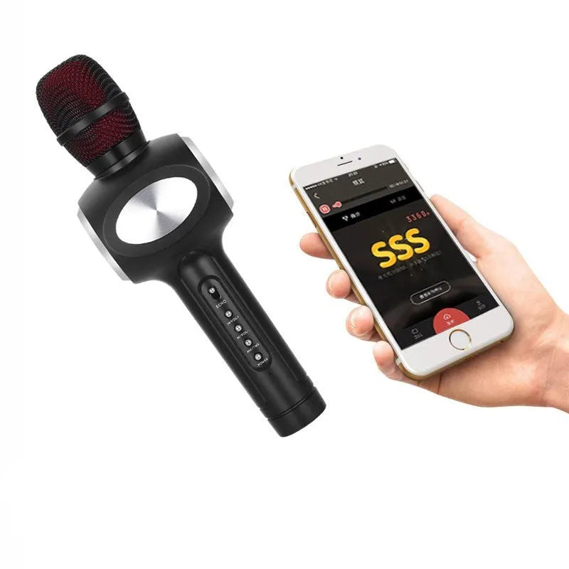 Yaerjia E108 mobile microphone in black, gold or pink with capacitive pickup for phone connection