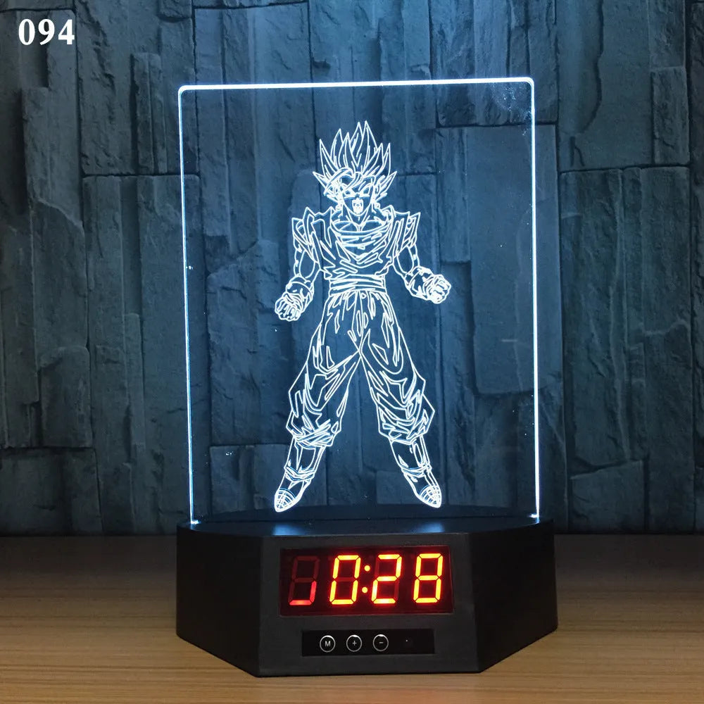Glowing blue dolphin 3D LED table lamp with remote control on a wooden surface.