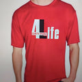 Red cotton men's t-shirt with loose fit, short sleeves and round neck design