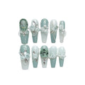Armour Green plastic armour suit with camellia gradient chain and bow butterfly patterns