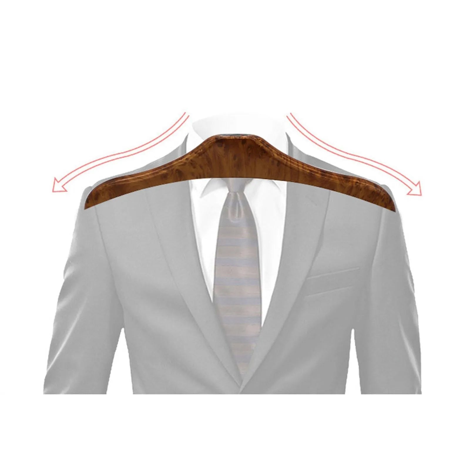 Wood yellow stainless steel car clothes hanger measuring 46.5cm for suits and coats