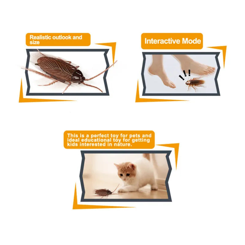 Electric vibration brush pet toy simulating crawling insect with motorised movement