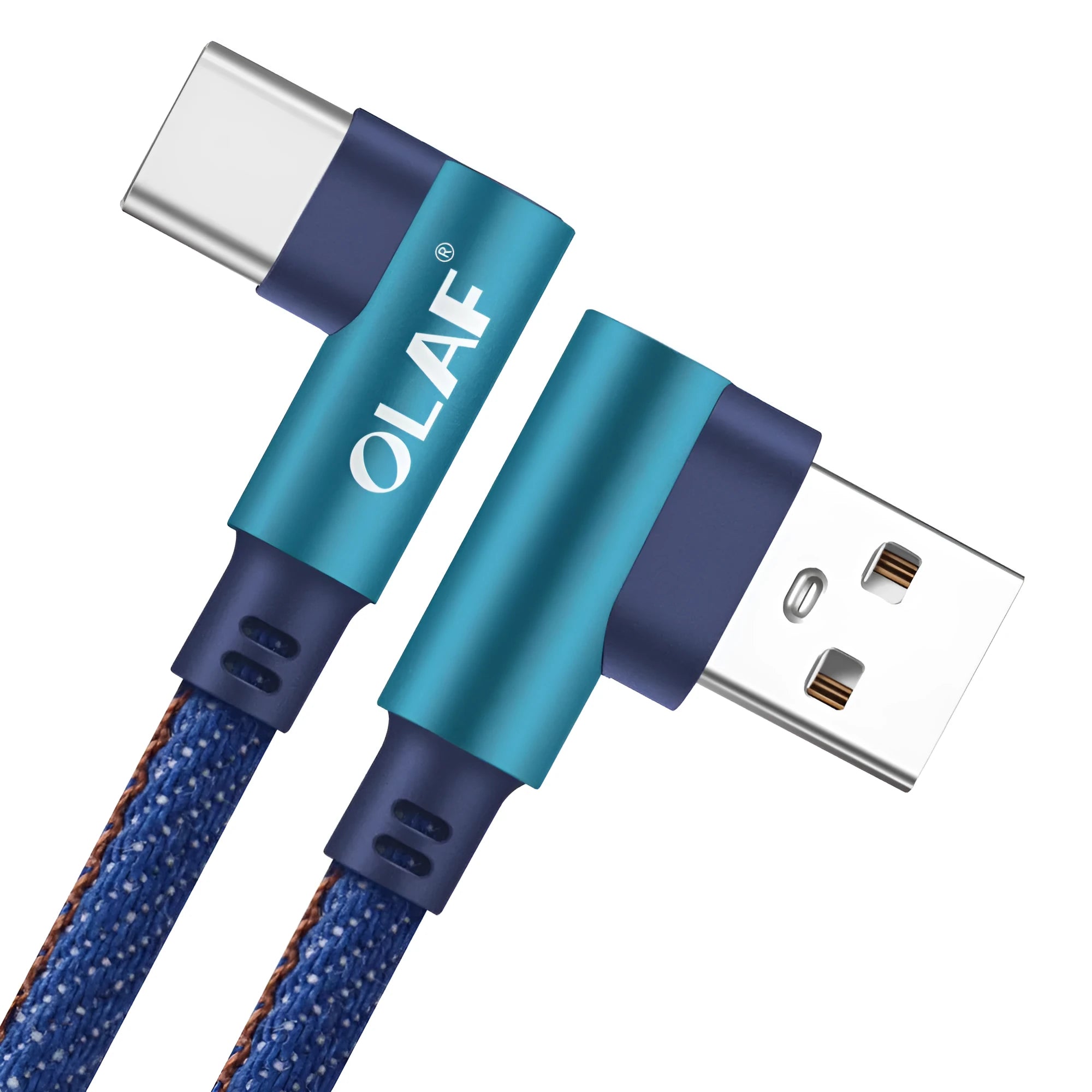 Fast charging USB cable with denil braiding in multiple colour and length options