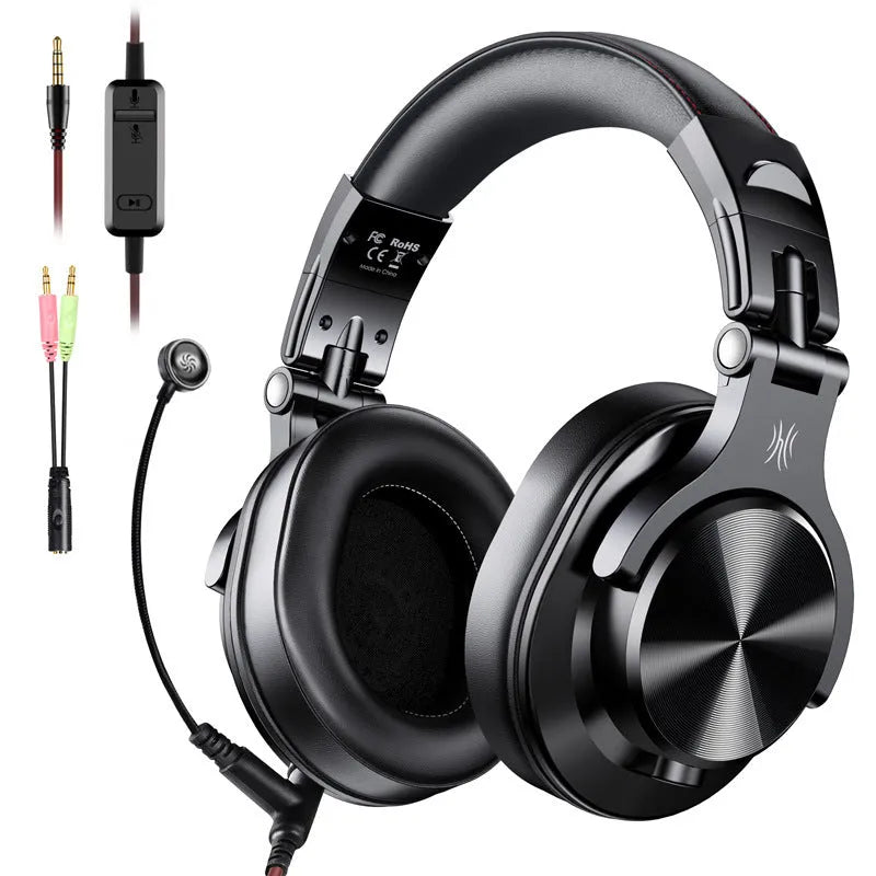 OneOdio over-ear studio monitor headphones with 40mm drivers in black or red colour options.