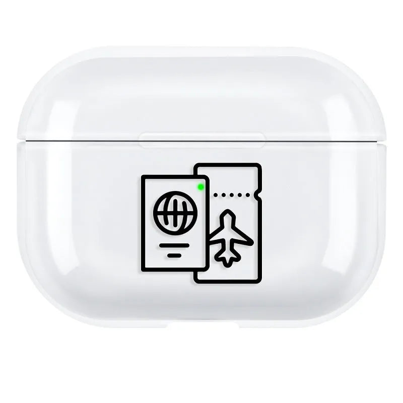 Simple solid-colour PC hard back cover case for Apple AirPods Pro 3.