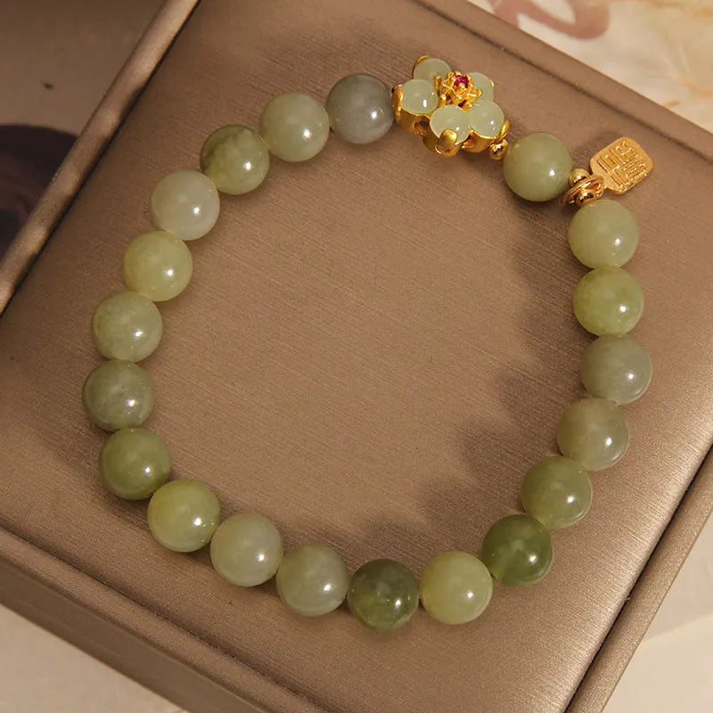 Women's casual alloy bracelet in grey jade colour showing lightweight construction