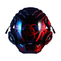 Black cybernetic full face mask prop for adult costume events