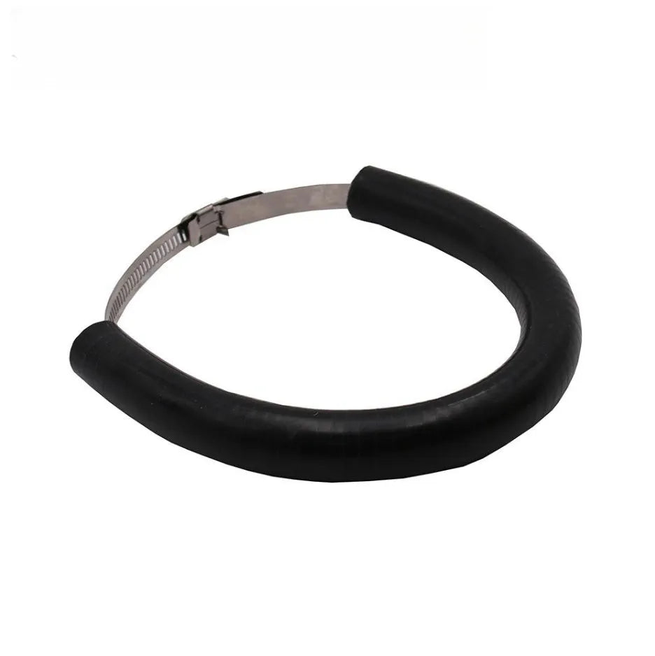 Universal motorcycle exhaust pipe gasket in black, blue, and orange colour options
