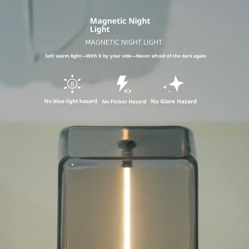 12cm rechargeable night lamp with touch switch, 3000K light source, Type-C charging, and 1000mAh specification