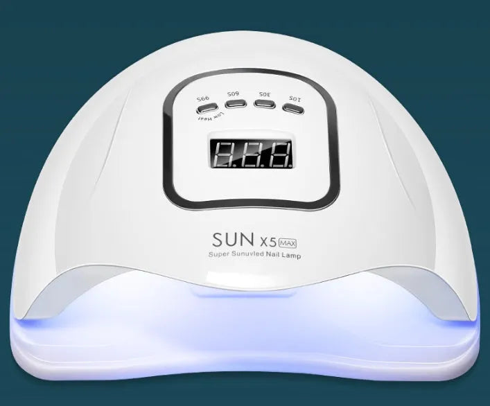 White nail polish UV LED baking lamp dryer with digital timer display and 45 lamp beads