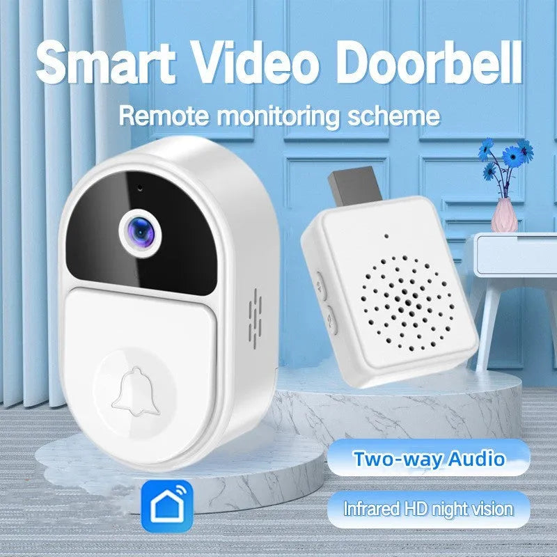 Doodle Smart Visual Doorbell V8 in black or white with camera and intercom.
