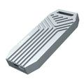 Silver Thunderbolt 4 aluminium external enclosure for M.2 NVMe solid-state drives