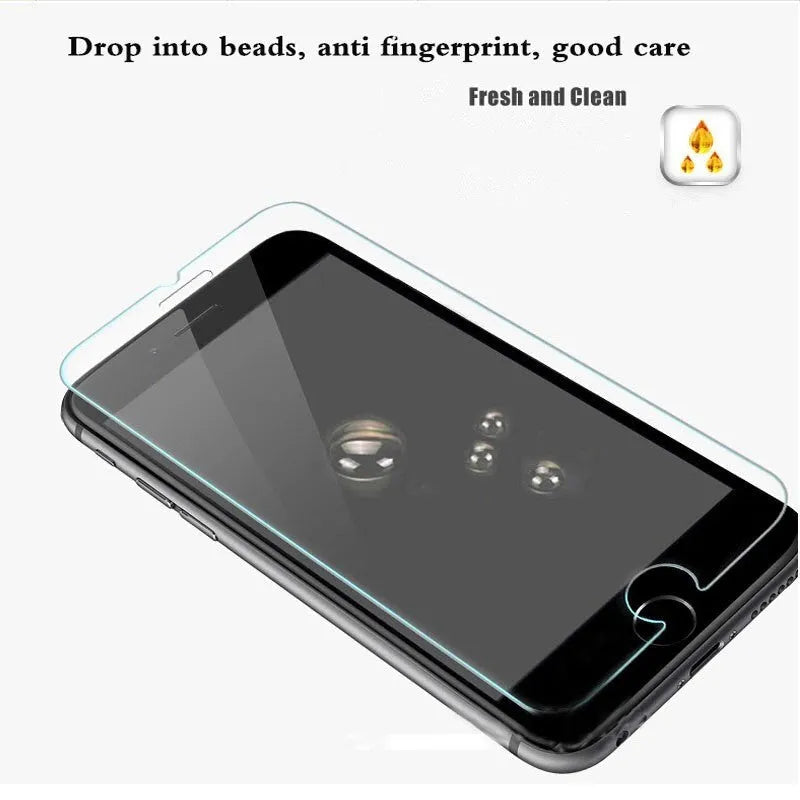 Tempered glass screen protector with 9H scratch resistance for smartphone display protection