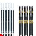 Carbon black gel pen pack with bullet and needle tip options for student writing
