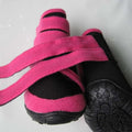 Big dog shoes in blue, pink, red with neoprene upper and beef tendon sole, sizes 1-4.