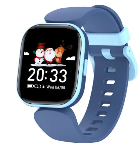 H39T Temperature Smart Children's Watch with blue TPU strap and 1.4-inch touch screen