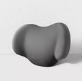 Black memory cotton car seat cushion shown as a headrest and a separate back support piece on a car seat.